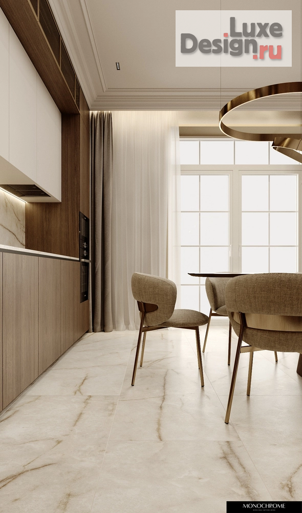 Дизайн интерьера частного дома "Кухня-гостиная с элементами классики в доме 218 кв.м." (фото 5)