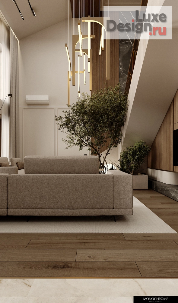 Дизайн интерьера частного дома "Кухня-гостиная с элементами классики в доме 218 кв.м." (фото 7)