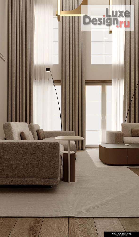 Дизайн интерьера частного дома "Кухня-гостиная с элементами классики в доме 218 кв.м." (фото 10)