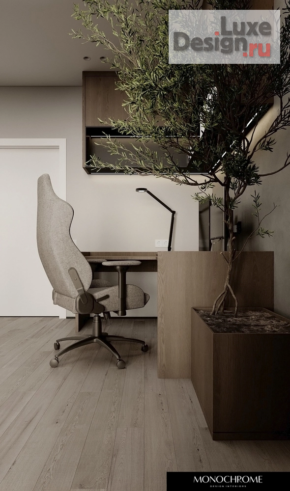 Дизайн интерьера трехкомнатной квартиры "Кабинет в квартире ЖК НЬЮТОН" (фото 3)