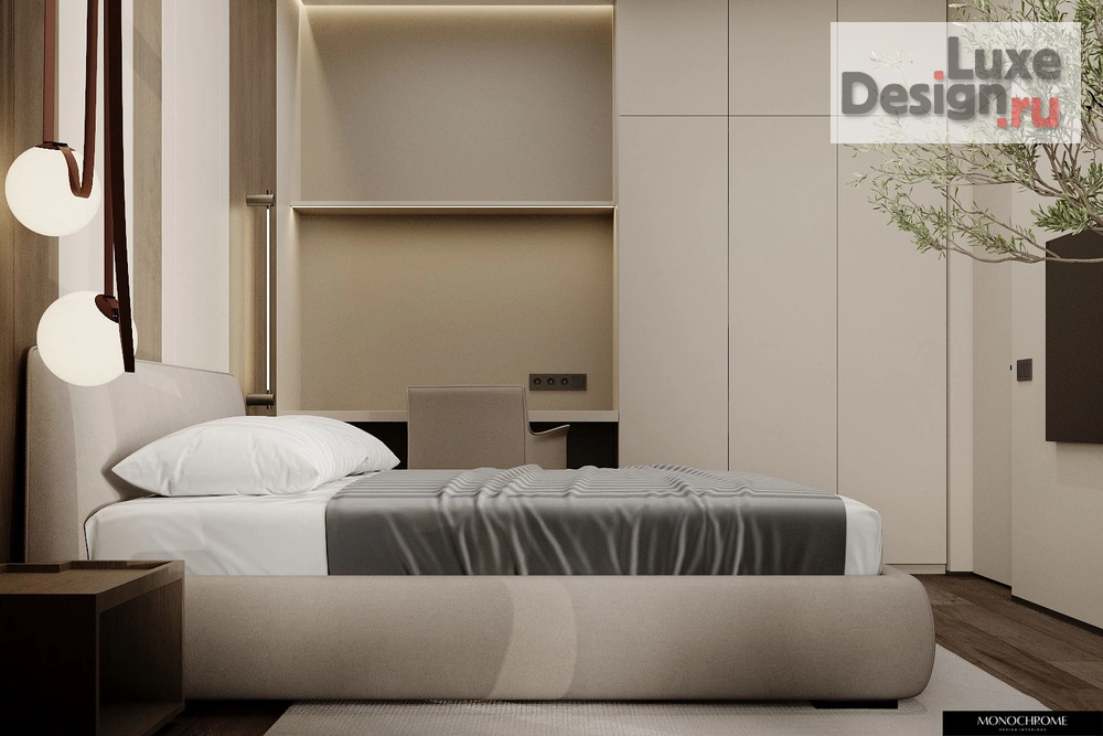Дизайн интерьера квартиры "Спальня из проекта в ЖК "АЛОЕ ПОЛЕ"" (фото 8)