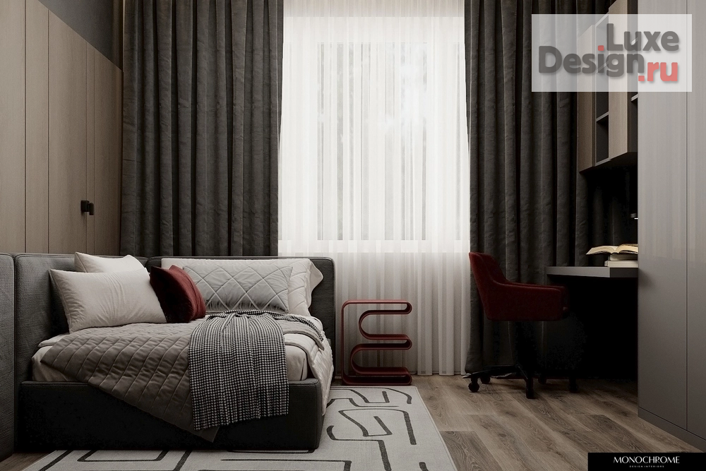 Дизайн интерьера загородного дома "Детская комната для подростка в загородном доме" (фото 13)