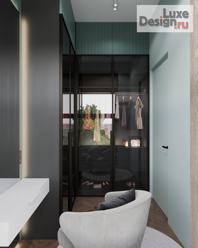 дизайн интерьера гардеробной "Гардеробная для девочки" (фото 2)