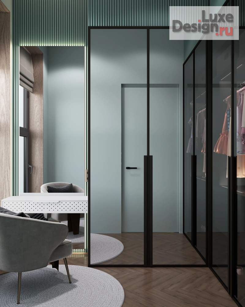 дизайн интерьера гардеробной "Гардеробная для девочки" (фото 1)