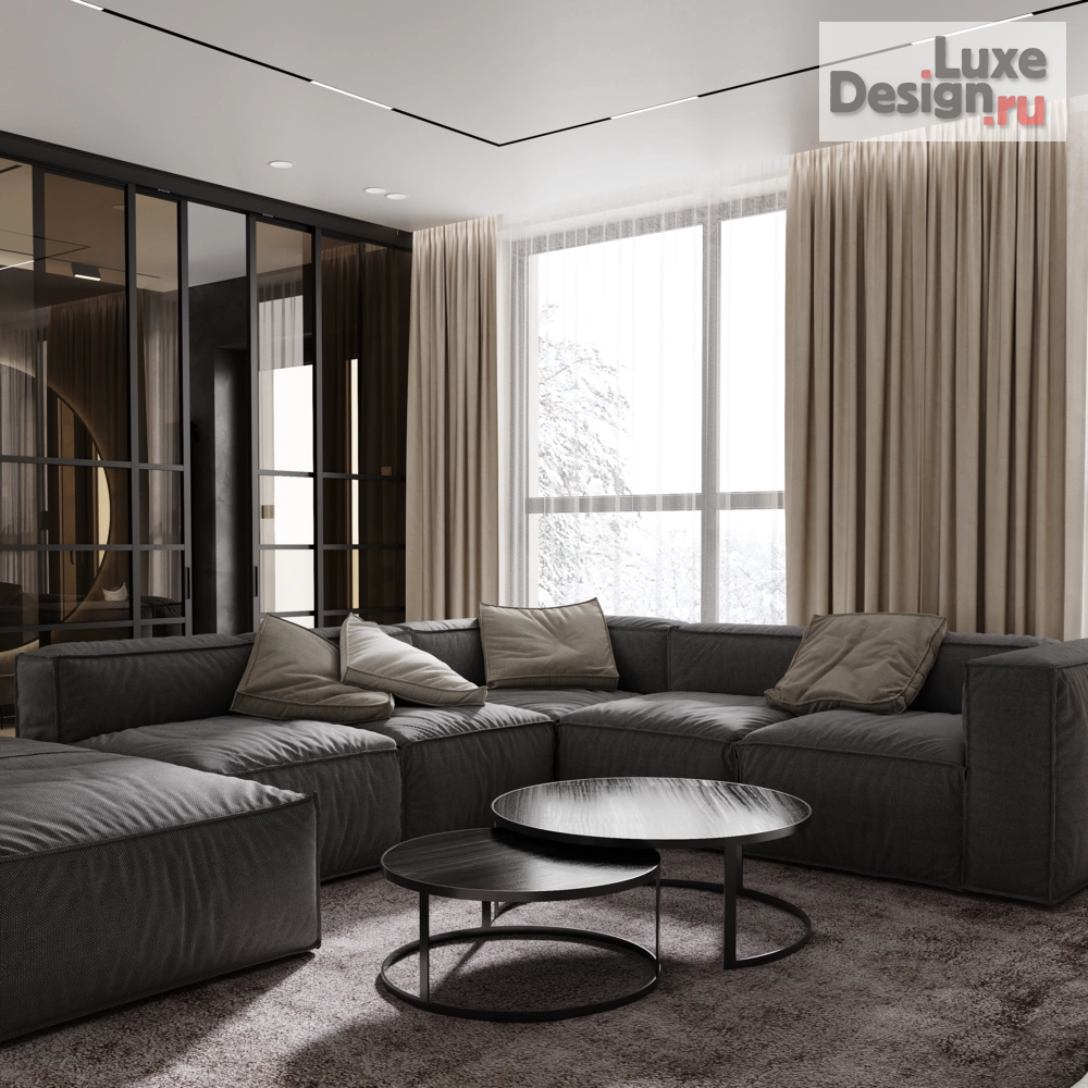 Дизайн интерьера загородного дома "Гостиная " (фото 3)