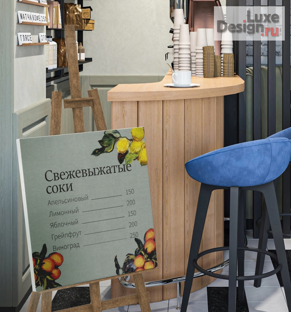 Дизайн интерьера кафе "Дизайн кофейни в Москве, как искусство "Мане и Моне"" (фото 25)