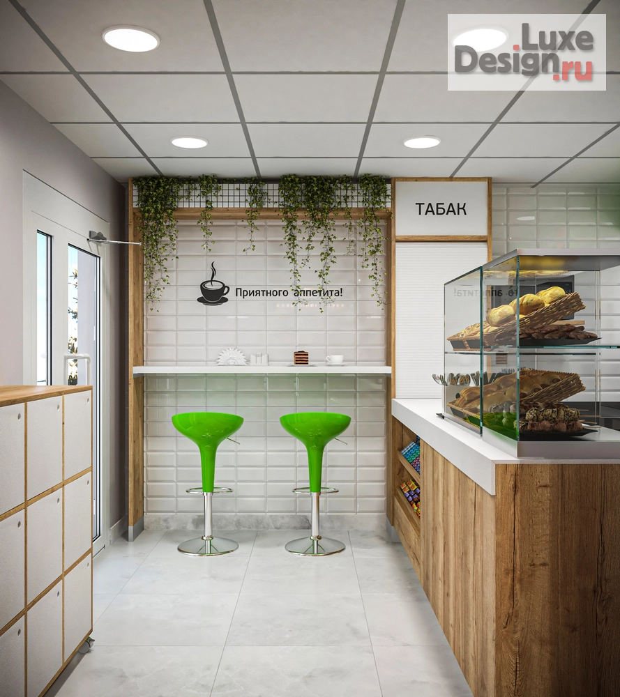 Дизайн интерьера супермаркета "ЕДА ВИНО И МЯСО магазин продуктов у дома в Челябинске" (фото 17)