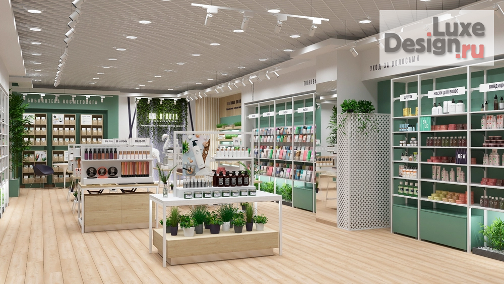 Дизайн интерьера торгового комплекса "Эффектный магазин косметики BIRUZA" (фото 16)