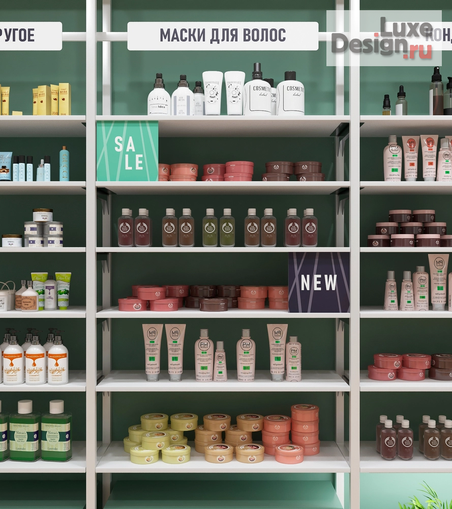 Дизайн интерьера торгового комплекса "Эффектный магазин косметики BIRUZA" (фото 19)
