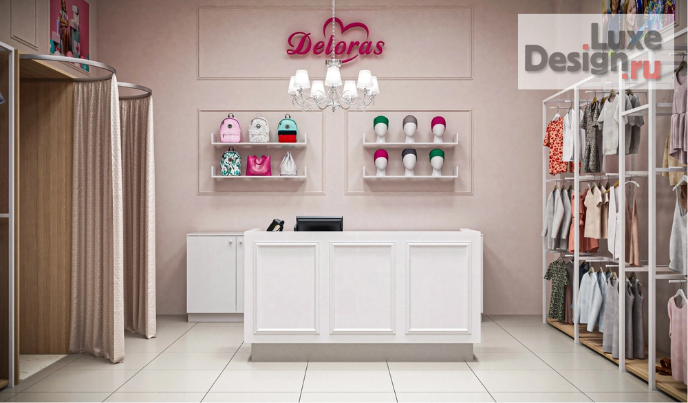 Дизайн интерьера бутика "Дизайн бутика для подростков модной одежды  из Италии DELORAS" (фото 2)