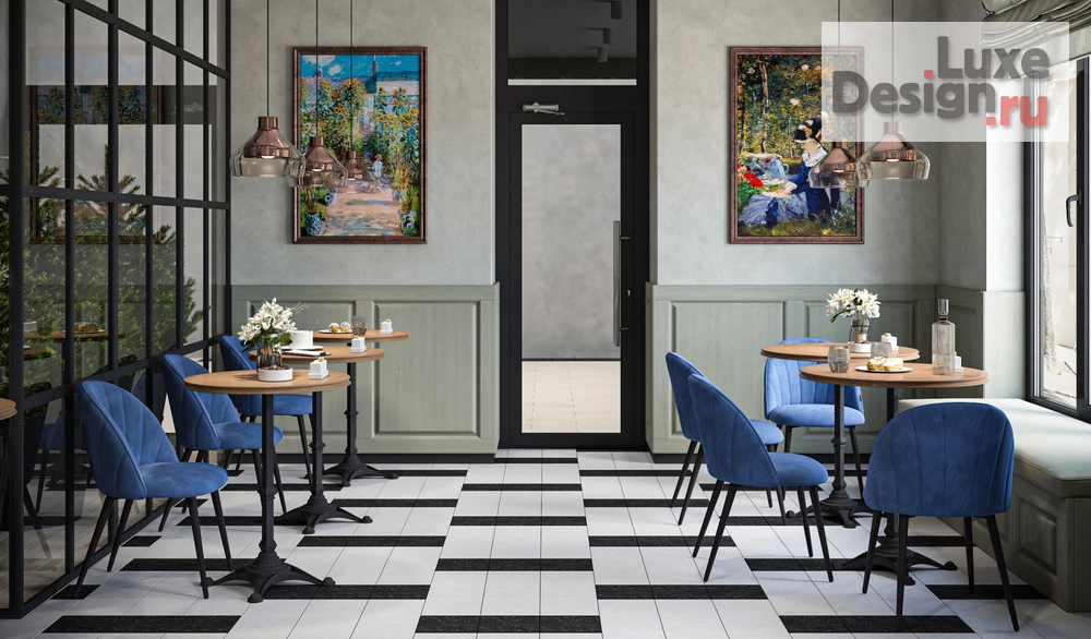 Дизайн интерьера кафе "Дизайн кофейни в Москве, как искусство "Мане и Моне"" (фото 3)