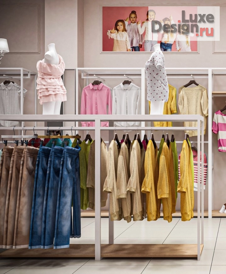 Дизайн интерьера бутика "Дизайн бутика для подростков модной одежды  из Италии DELORAS" (фото 4)