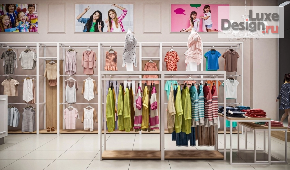 Дизайн интерьера бутика "Дизайн бутика для подростков модной одежды  из Италии DELORAS" (фото 5)