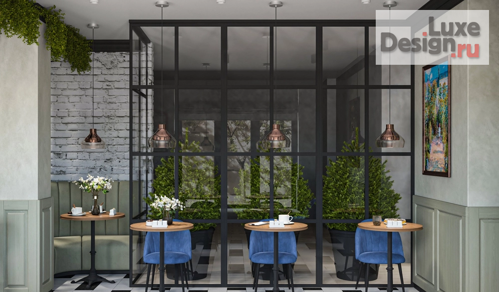 Дизайн интерьера кафе "Дизайн кофейни в Москве, как искусство "Мане и Моне"" (фото 6)