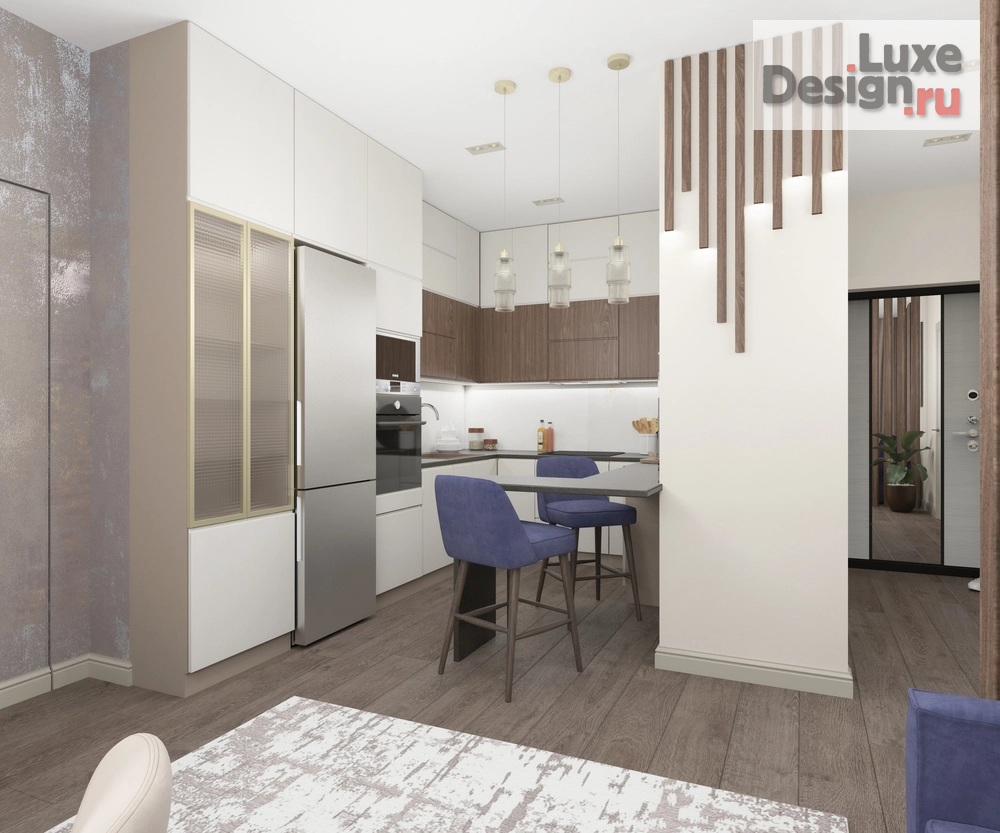 Дизайн интерьера таунхауса "ЭТЮД" (фото 3)