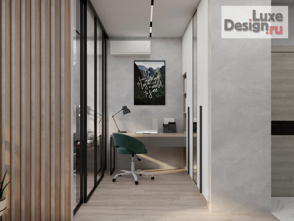 Дизайн интерьера квартиры студии "Дизайн интерьера квартиры-студии: современный стиль в элементами ваби-саби" (фото 5)