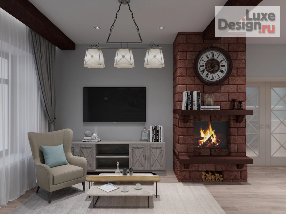 Дизайн интерьера загородного дома "Дизайн интерьера загородного дома" (фото 6)