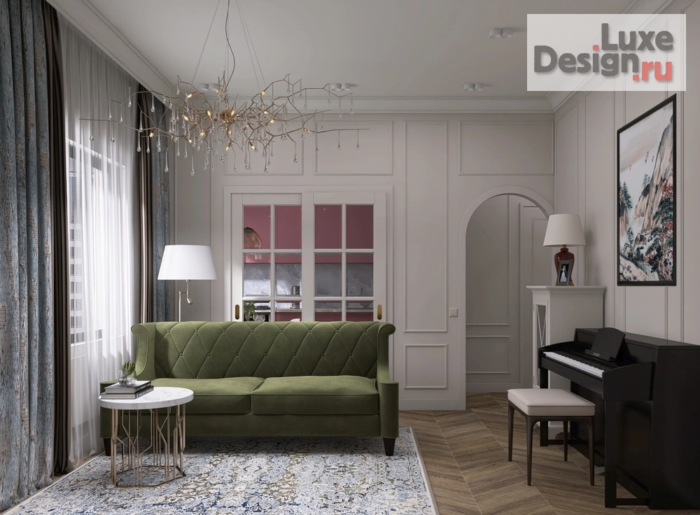 Дизайн интерьера трехкомнатной квартиры "Квартира в неоклассическом стиле" (фото 4)