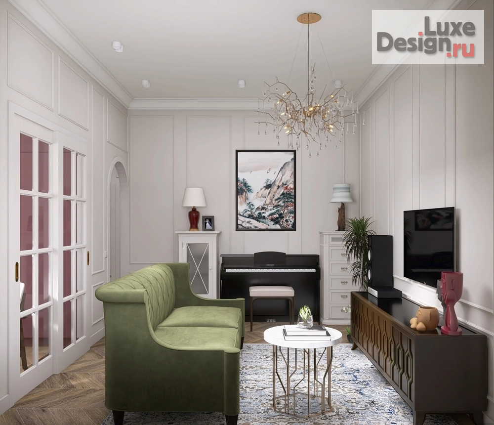 Дизайн интерьера трехкомнатной квартиры "Квартира в неоклассическом стиле" (фото 6)