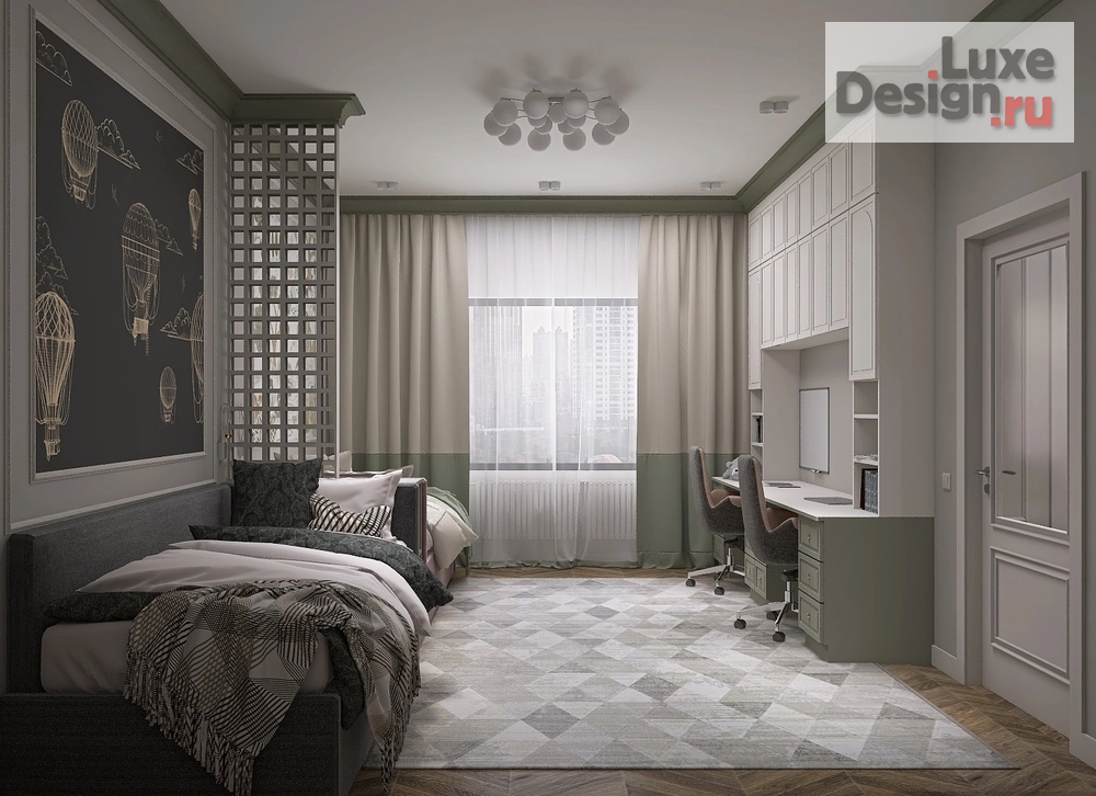 Дизайн интерьера трехкомнатной квартиры "Квартира в неоклассическом стиле" (фото 10)