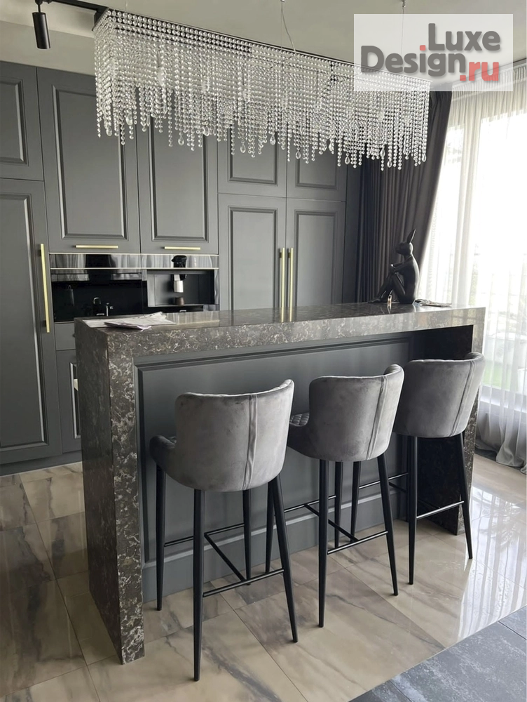 Дизайн интерьера гостиной "Элегантный монохром." (фото 1)