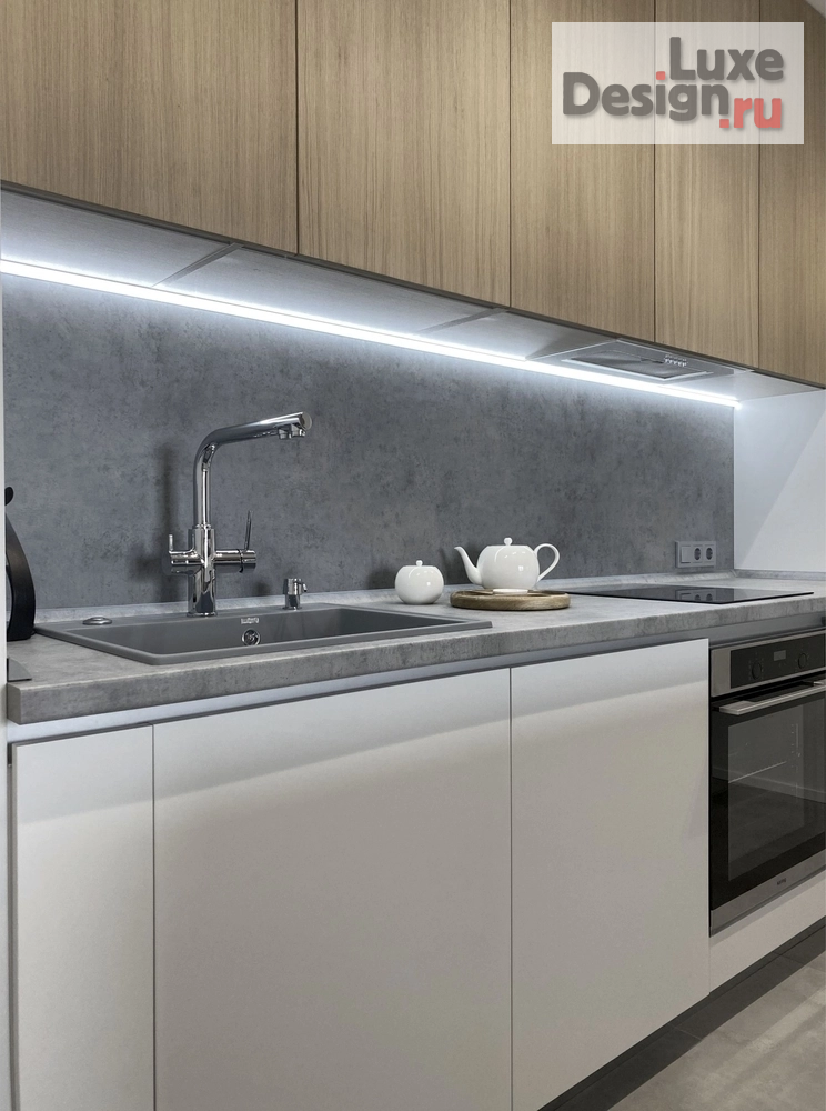 Дизайн интерьера трехкомнатной квартиры "Минимализм с теплым шпоном." (фото 3)