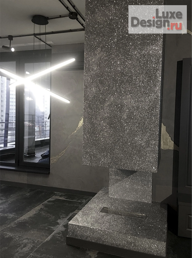 Дизайн интерьера гостиной "Элегантный монохром." (фото 10)