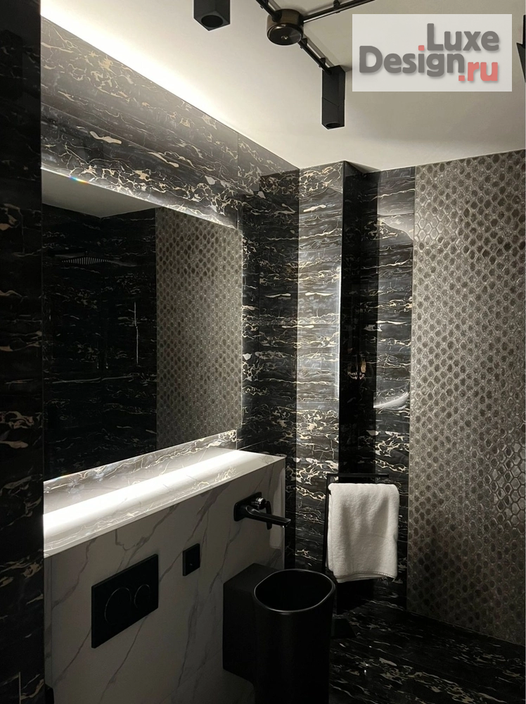 Дизайн интерьера гостиной "Элегантный монохром." (фото 13)