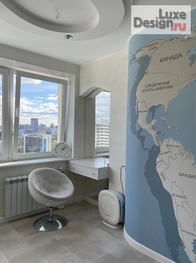 Дизайн интерьера детской "Воздушность девичьей комнаты." (фото 3)