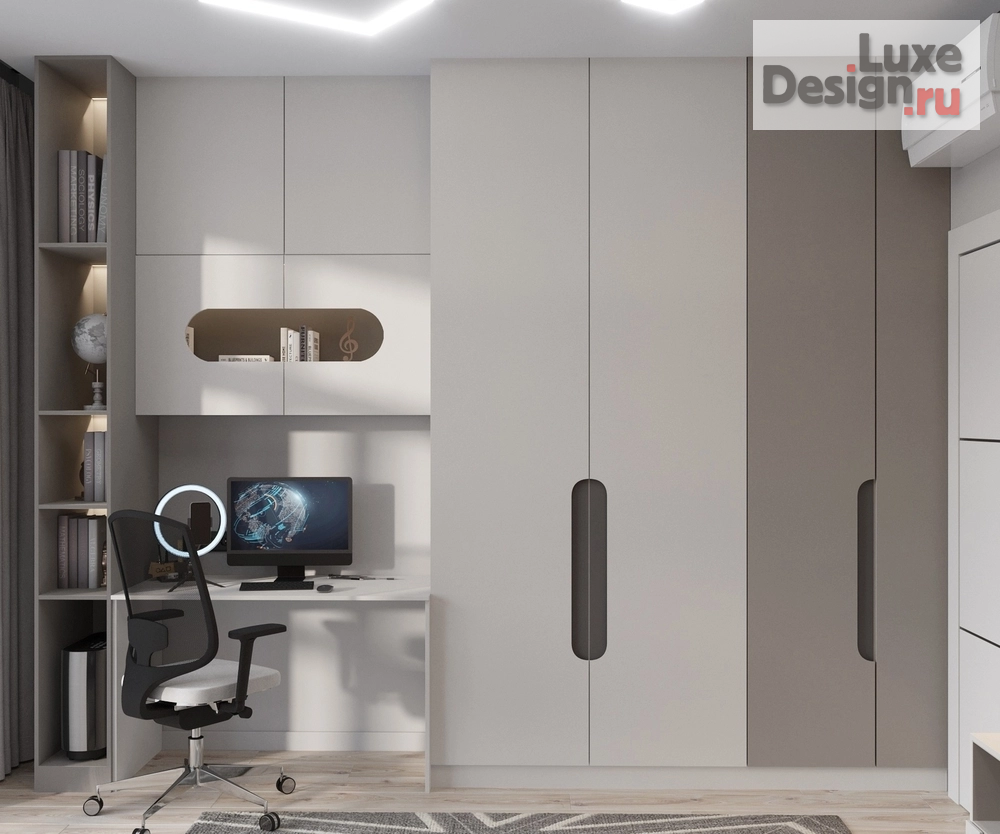 Дизайн интерьера четырехкомнатной квартиры " Оттенки Ньютона" (фото 15)