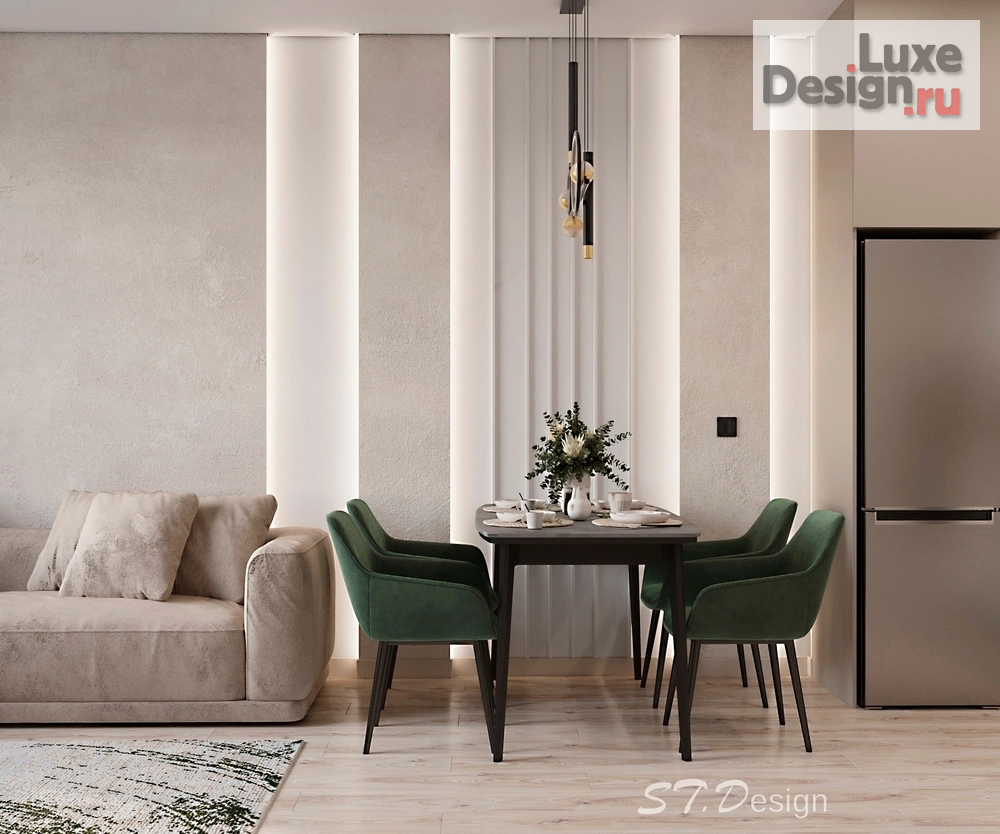 Дизайн интерьера четырехкомнатной квартиры " Оттенки Ньютона" (фото 1)