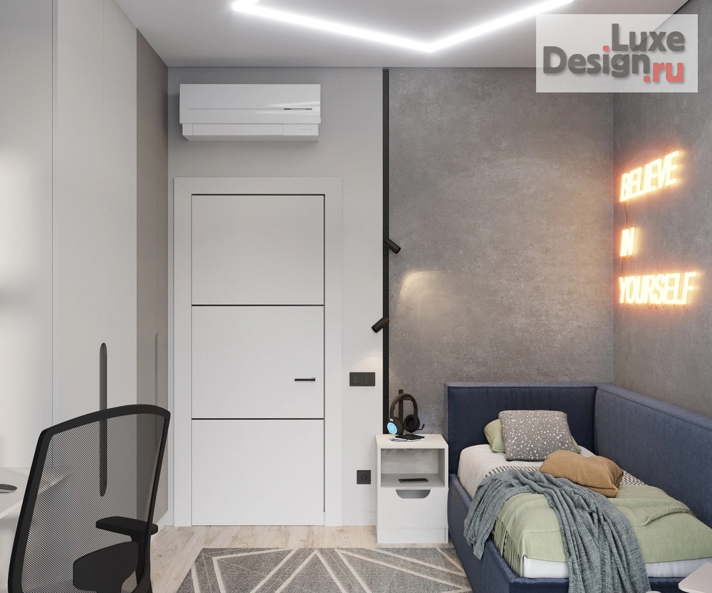 Дизайн интерьера четырехкомнатной квартиры " Оттенки Ньютона" (фото 14)