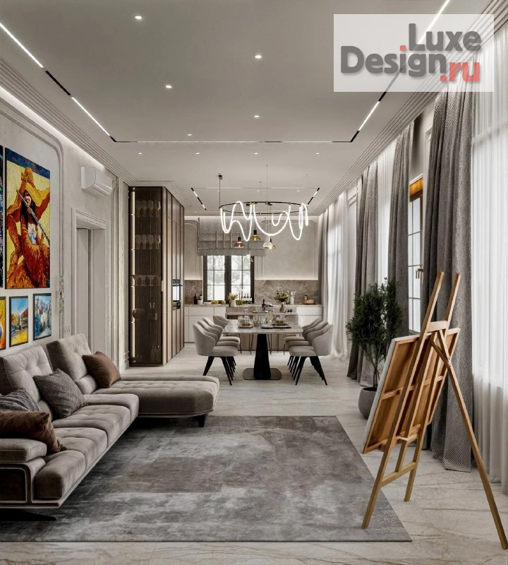 Дизайн интерьера загородного дома "дизайнер - эксперт" (фото 4)