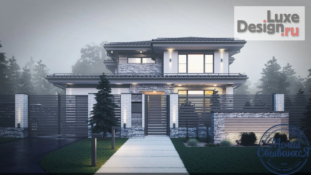 Частная архитектура "Динамичный загородный дом" (фото 10)