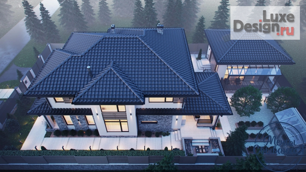 Частная архитектура "Динамичный загородный дом" (фото 13)