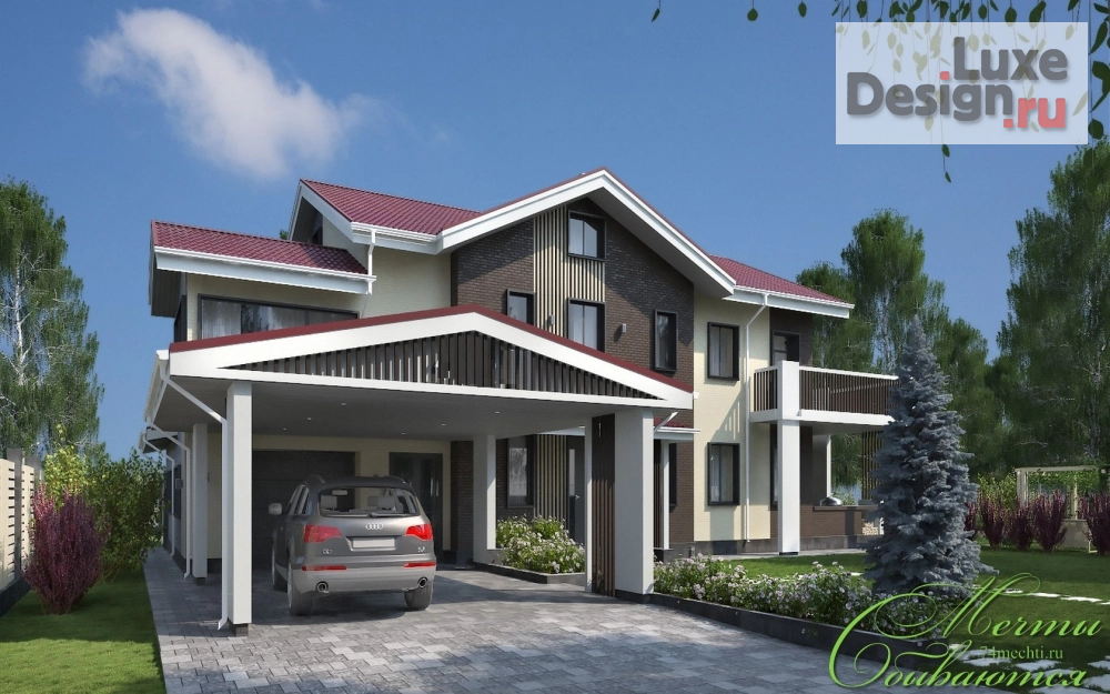 Частная архитектура "Коттедж в американском стиле" (фото 1)