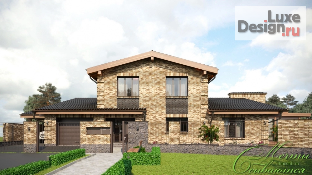 Частная архитектура "Частный дом с элементами английского стиля" (фото 1)