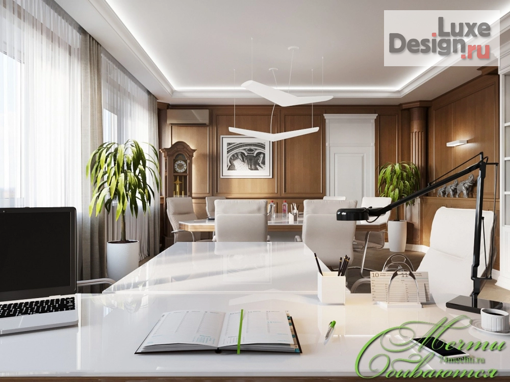 Дизайн интерьера кабинета руководителя "Интерьер кабинета руководителя" (фото 3)