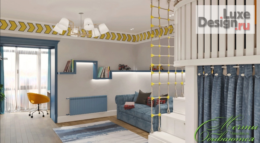 Дизайн интерьера комнаты "Детская комната в стиле ар-деко" (фото 4)