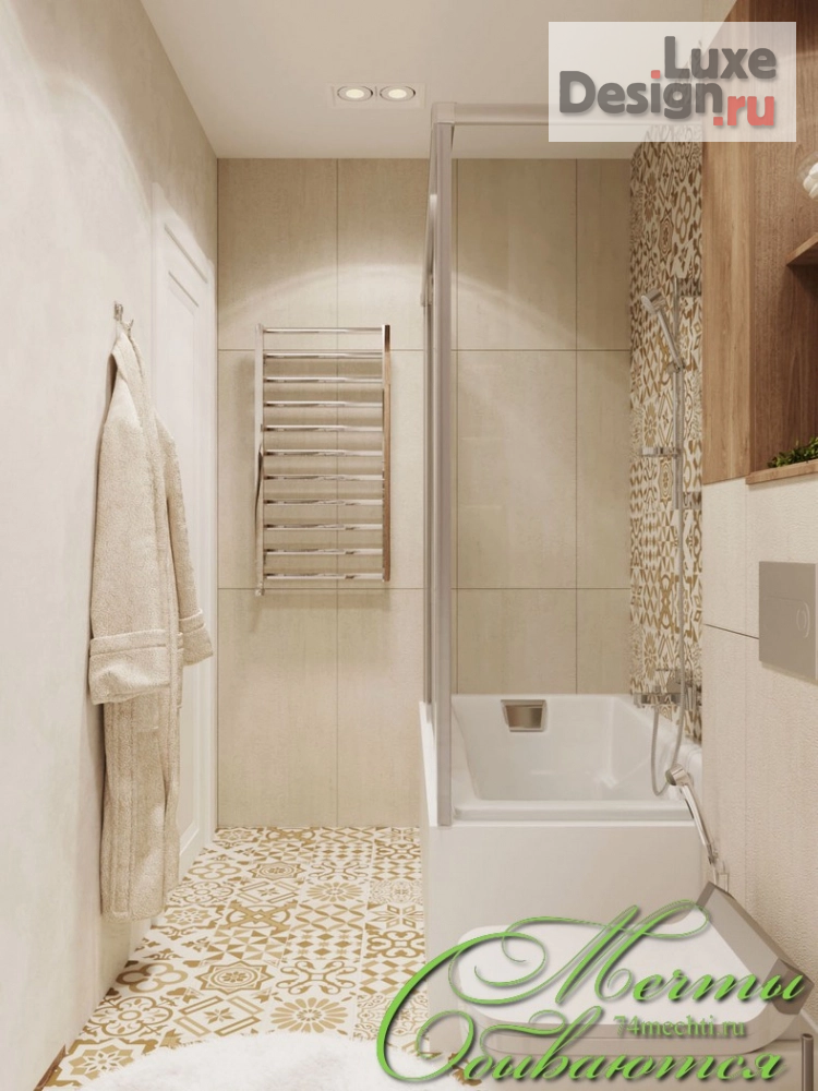 Дизайн интерьера ванной "Безмятежность и позитивность: ванные комнаты" (фото 2)