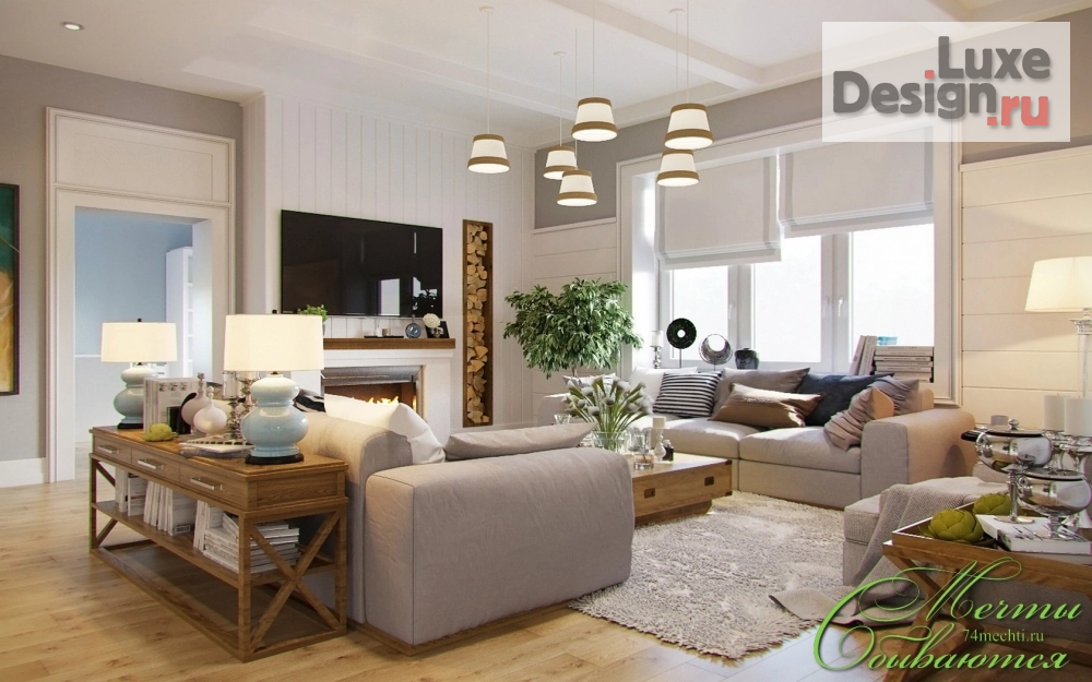 Дизайн интерьера гостиной "Европейская весна" (фото 2)