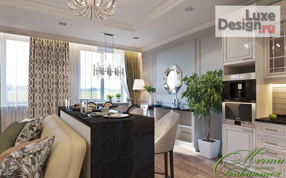 Дизайн интерьера квартиры "Свободное сочетание классики и современности " (фото 8)