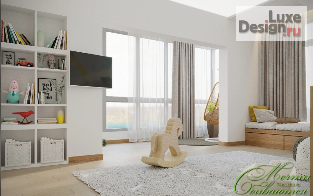 Дизайн интерьера пентхауса "Воздушная детская" (фото 8)