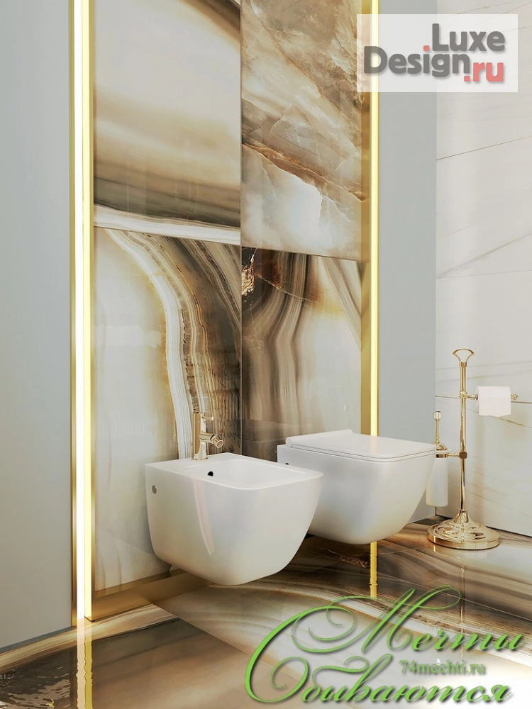 Дизайн интерьера ванной "Ванная и санузел в стиле "лакшери"" (фото 11)