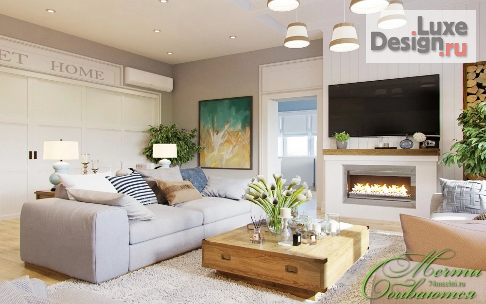 Дизайн интерьера гостиной "Европейская весна" (фото 5)