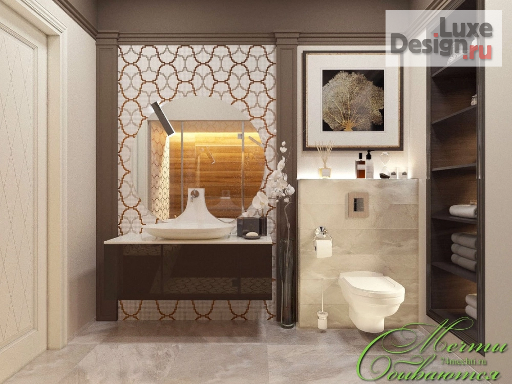 Дизайн интерьера комнаты "Ванные интерьеры в стиле ар-деко" (фото 11)