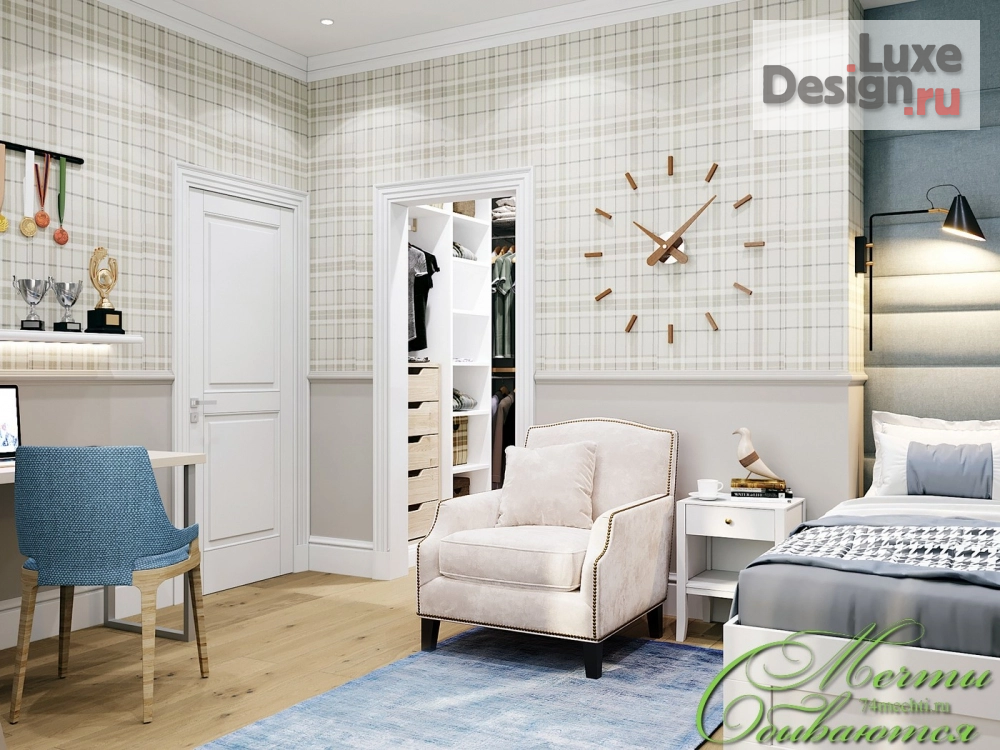 Дизайн интерьера коттеджа "Детские: нежность и строгость" (фото 17)