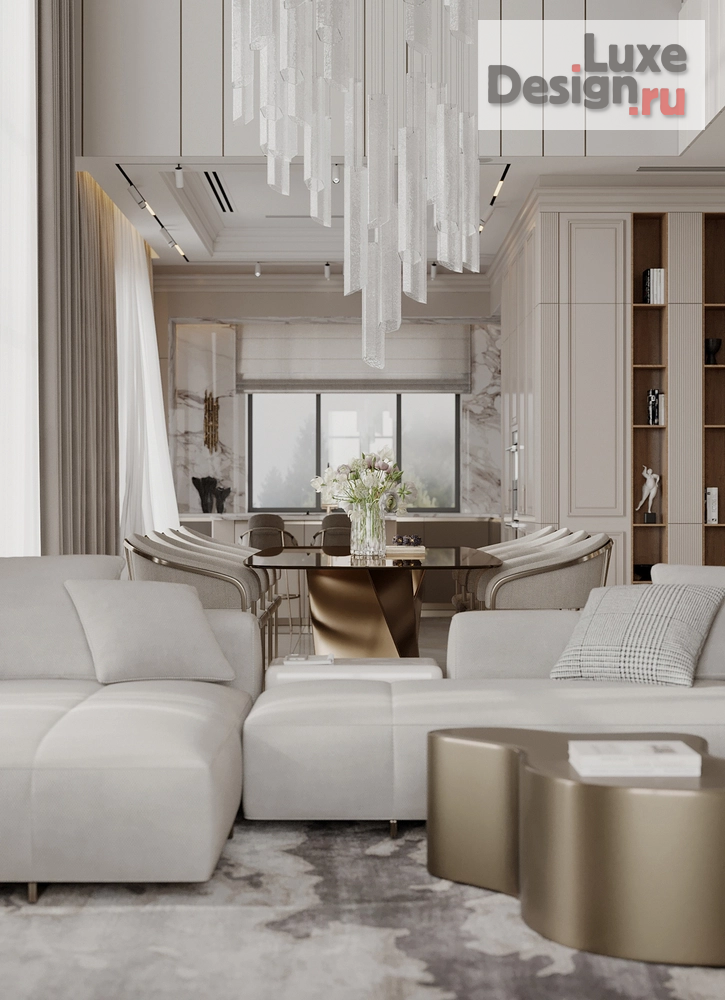 Дизайн интерьера частного дома "Кухня-гостиная в загородном доме" (фото 11)