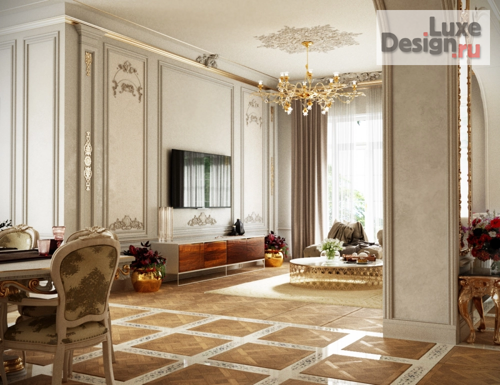 Дизайн интерьера коттеджа "Коттедж под С-Петербургом" (фото 2)