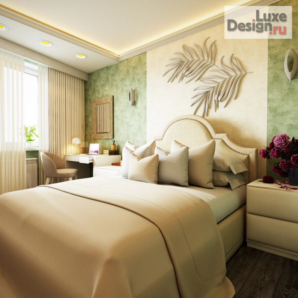 Дизайн интерьера спальни "Двухкомнатная квартира в ЖК "НЬЮТОН"" (фото 4)